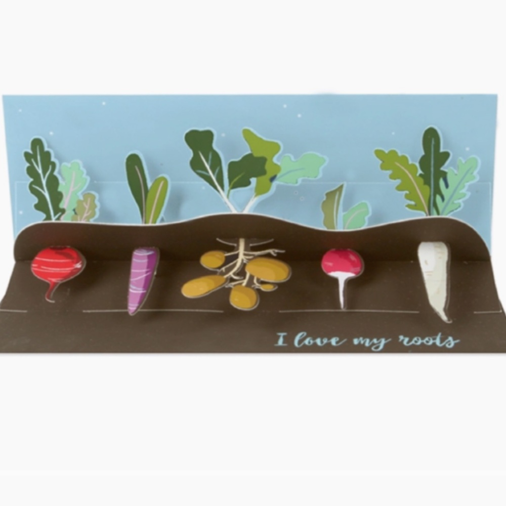 Panoramic w/Sound MOTHER's DAY Pop-Up Greeting Card LOVE MY ROOTS (A339)